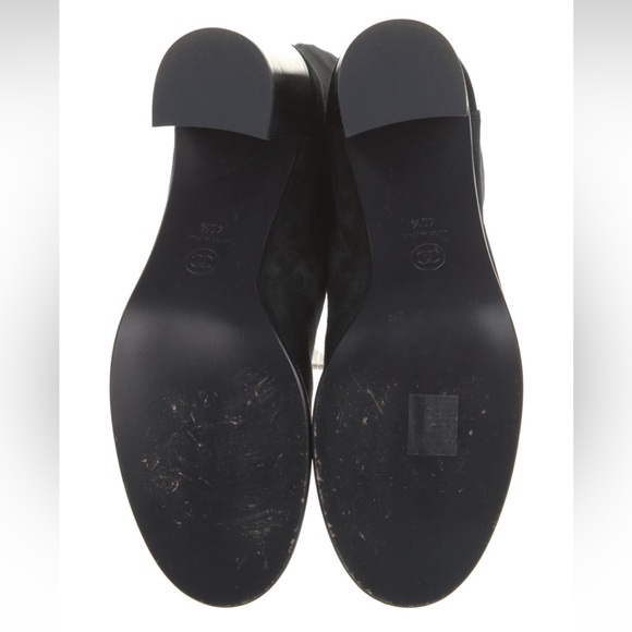 CHANEL-Interlocking CC Logo Suede Riding Boots - Picture 4 of 5